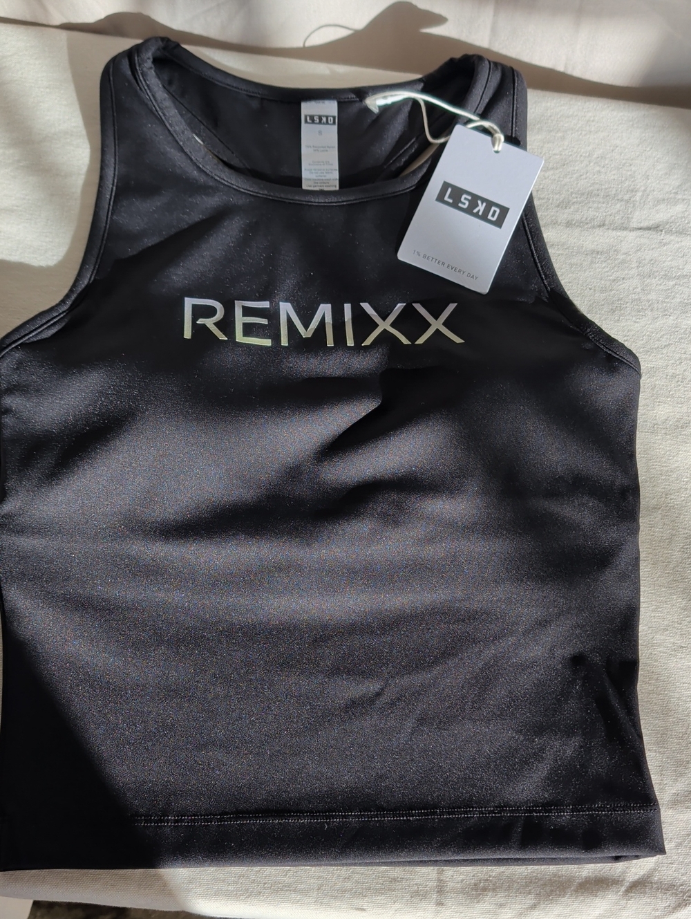 Women's Black Performance Tank Top Built In Shelf Bra Athletic Sports Wear
